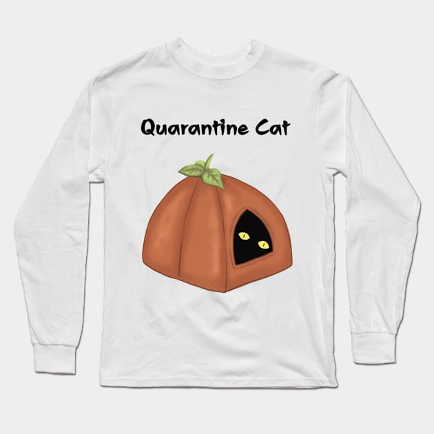 Black Cat Quarantine Long Sleeve T-Shirt by CintiaSand